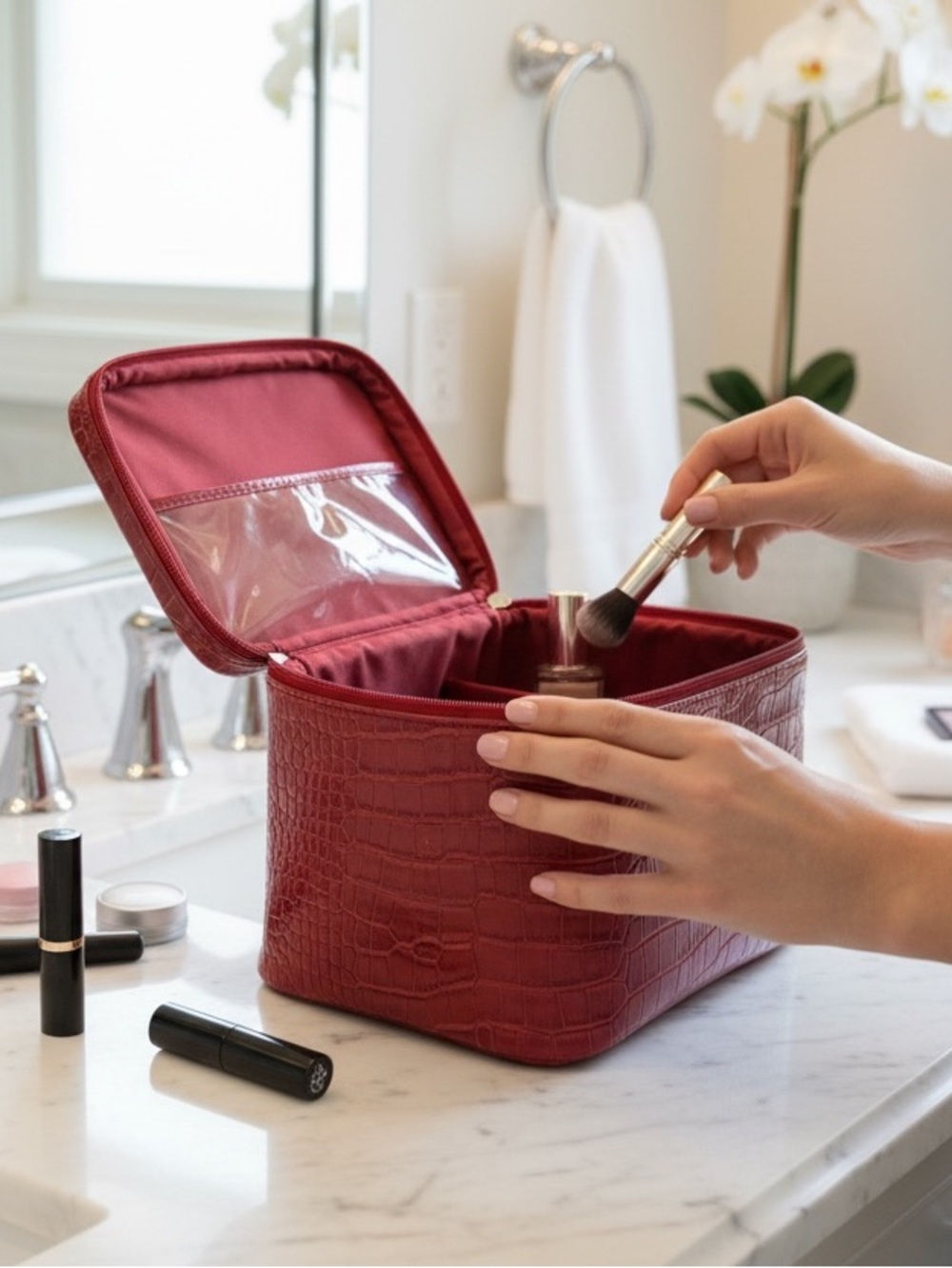 Ladies travel cosmetic bag